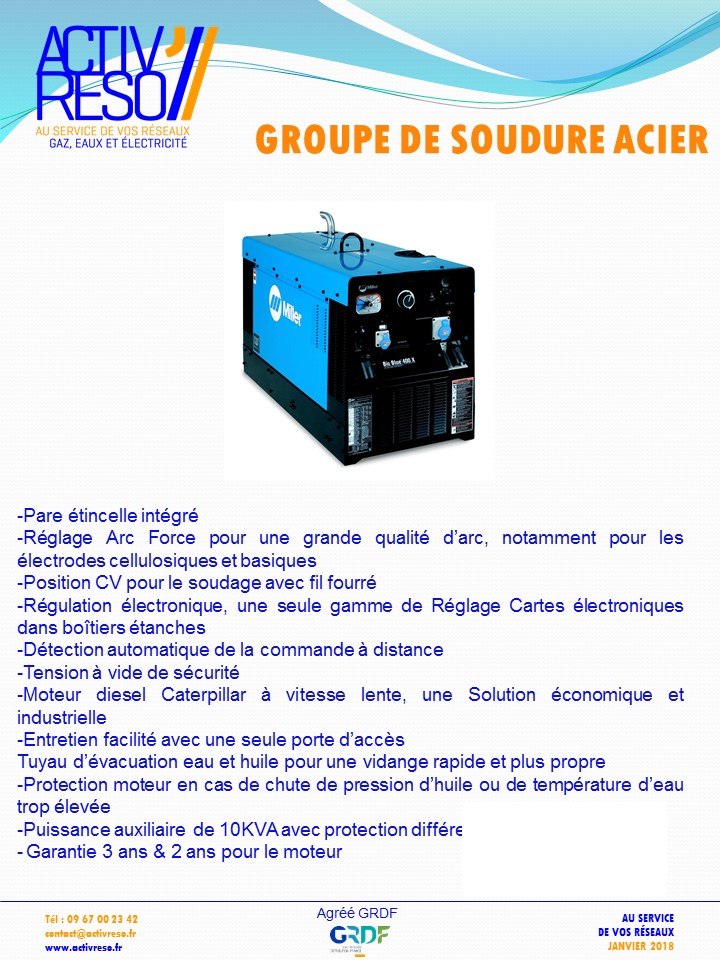 Groupe insonorisé de soudure acier - activreso