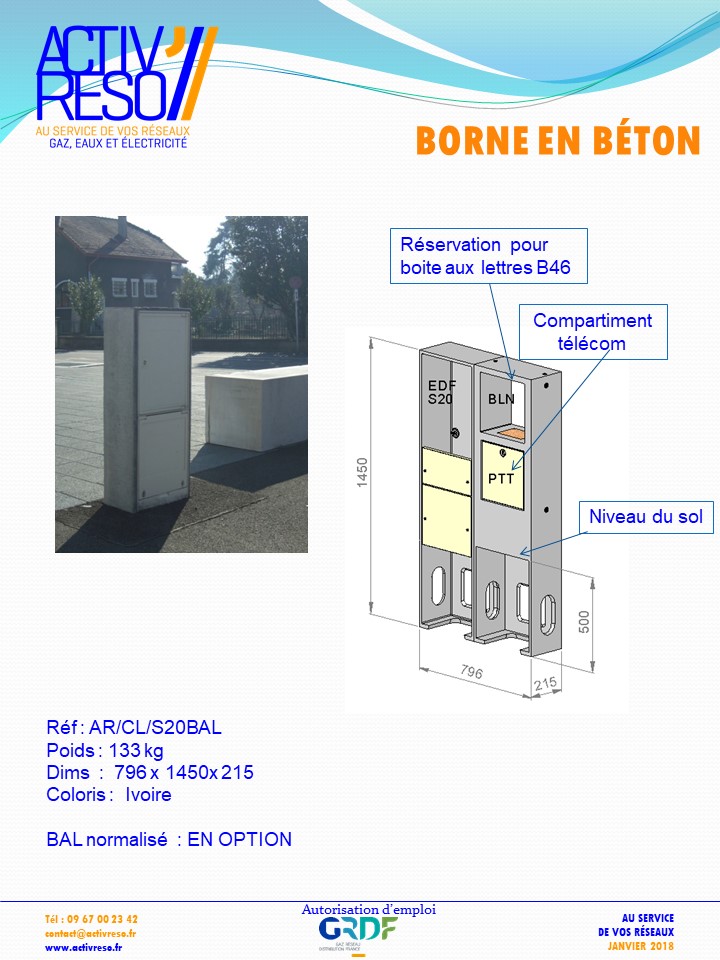 bornes béton - activreso
