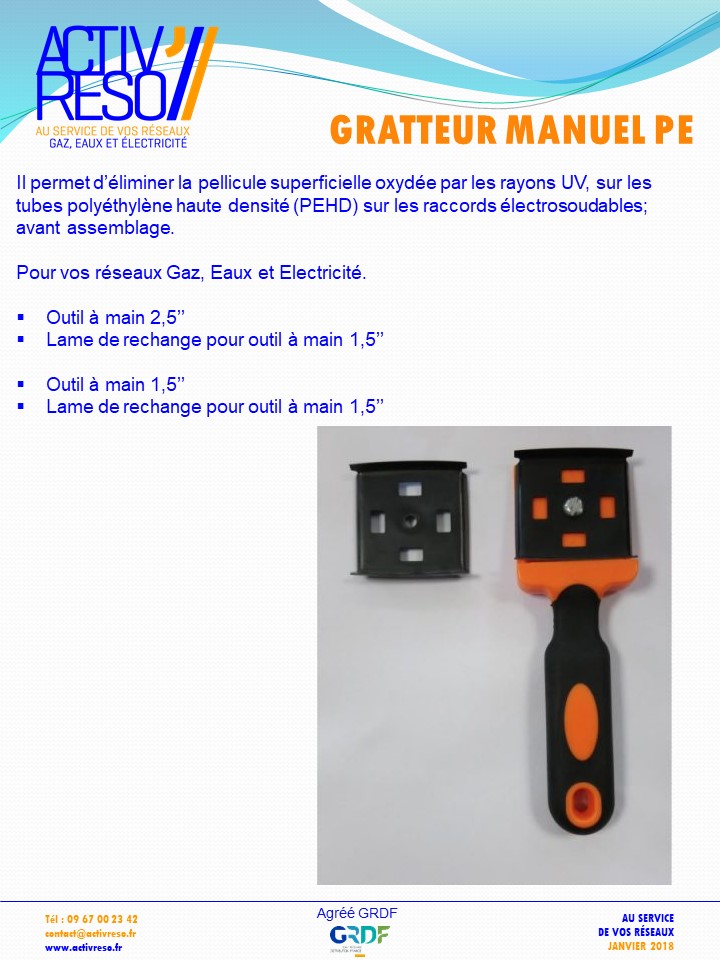gratteur manuel PE - activreso