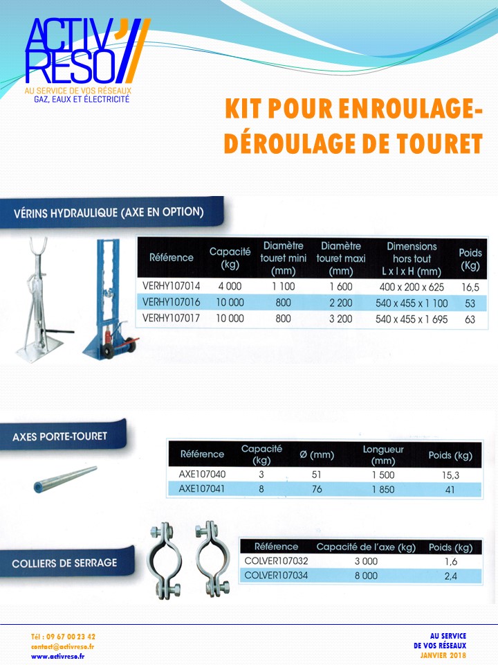 kit enroulage-deroulage touret - activreso