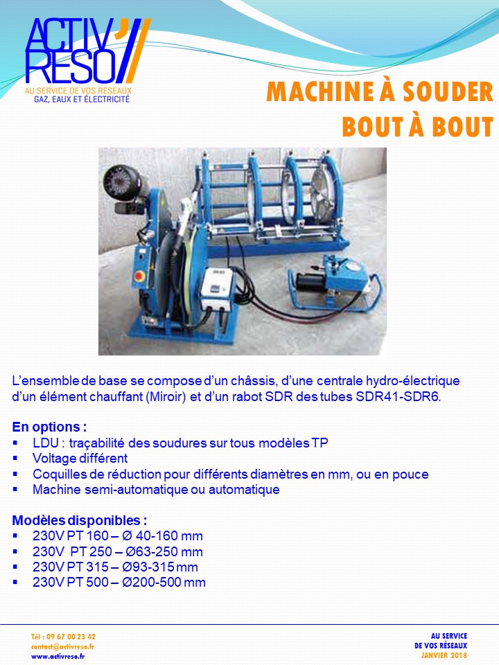 machine a souder bout a bout - activreso