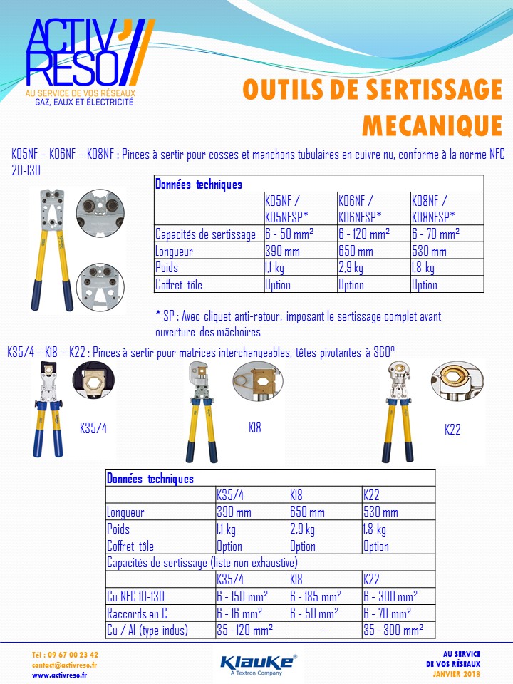 outils de sertissage mecanique - activreso
