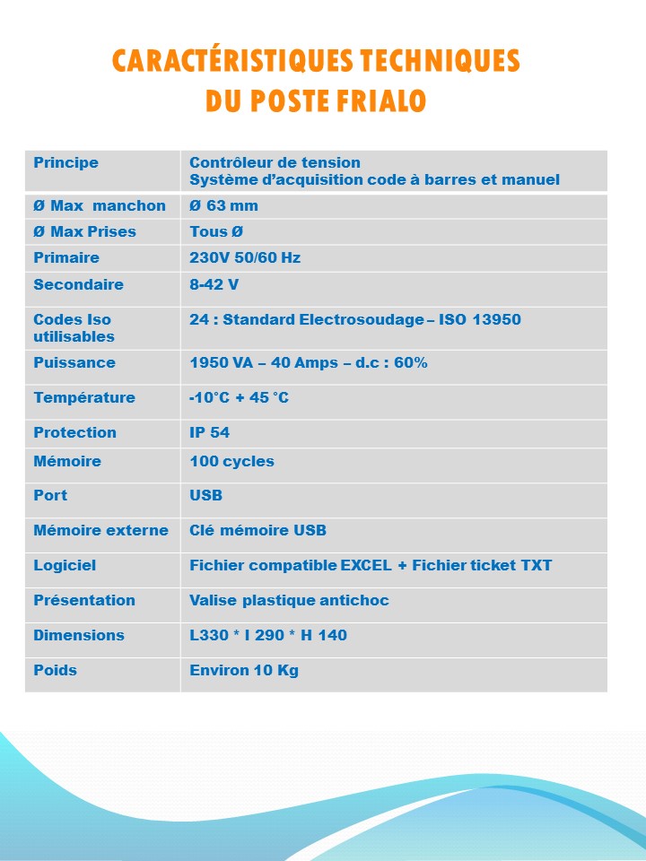 poste de soudage FRIALO - activreso