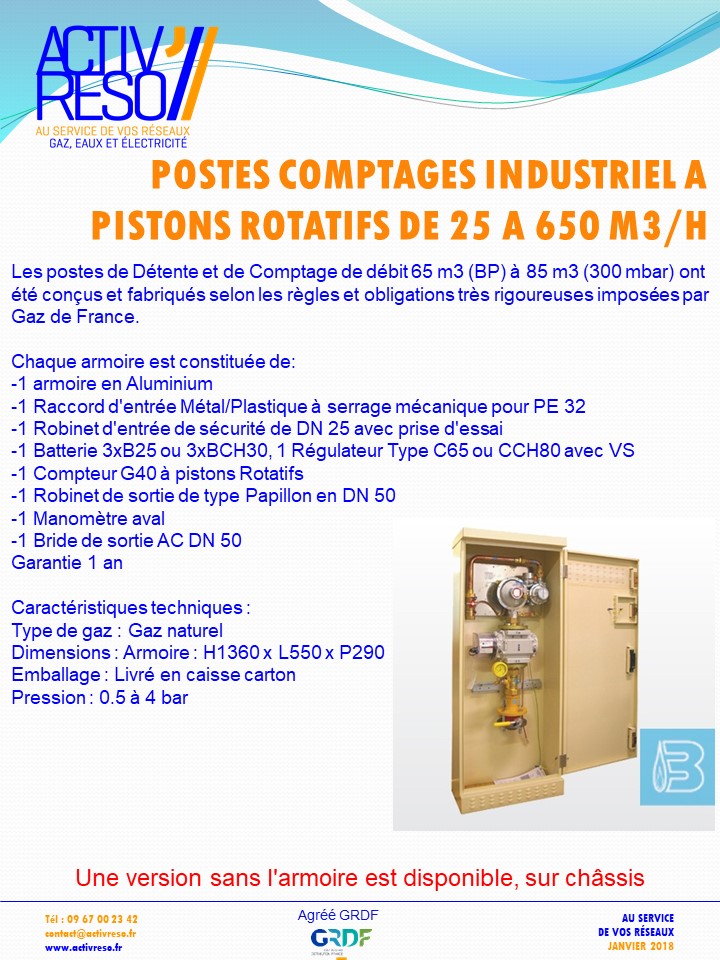 postes comptage industriel a pistons rotatifs -activreso