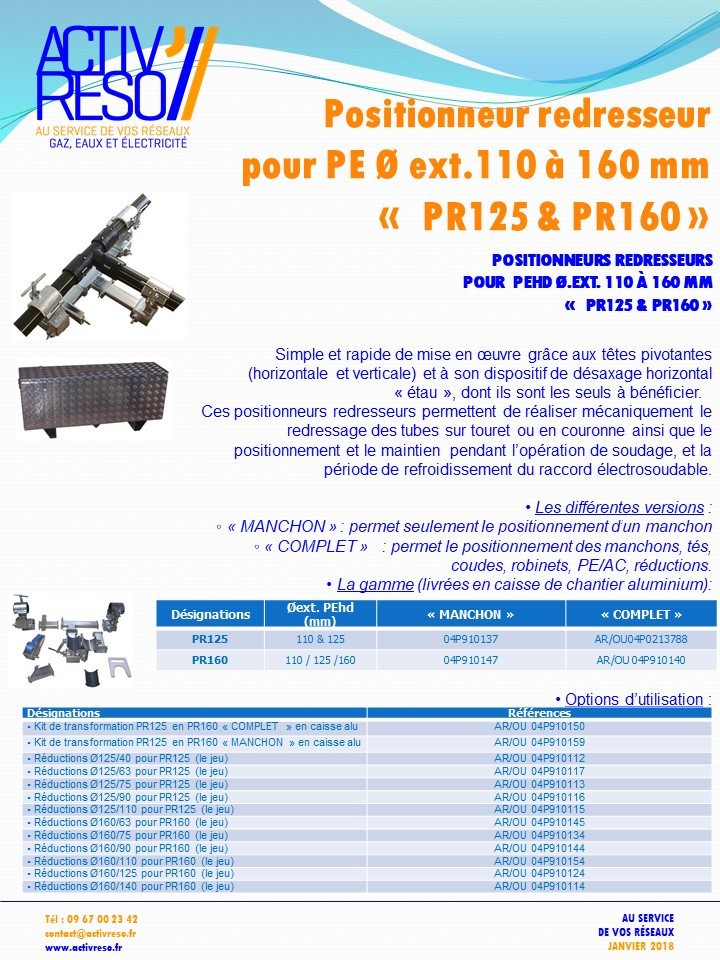 postionneur redresseur 125 160 gaz - activreso