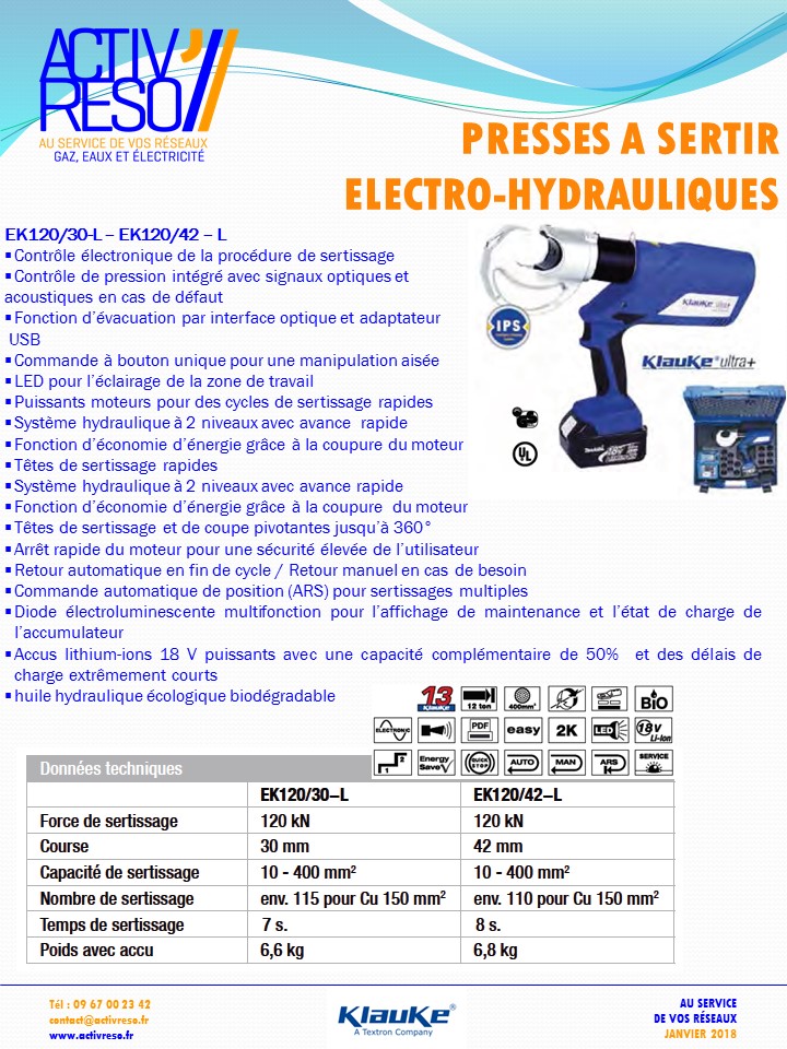 presse a sertir electro-hydraulique - activreso