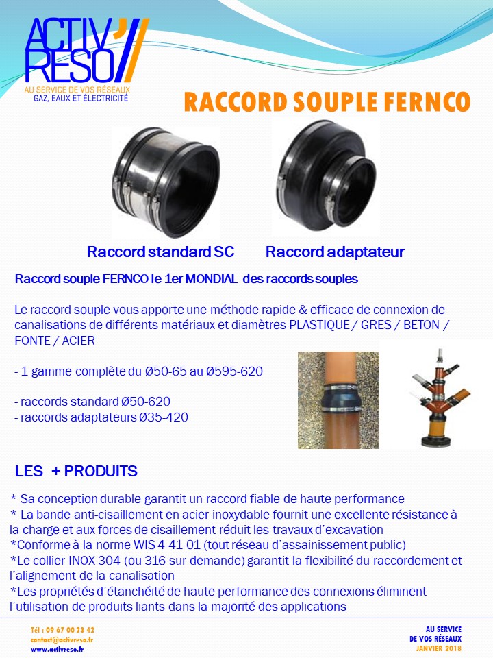 raccords souple FERNCO - activreso