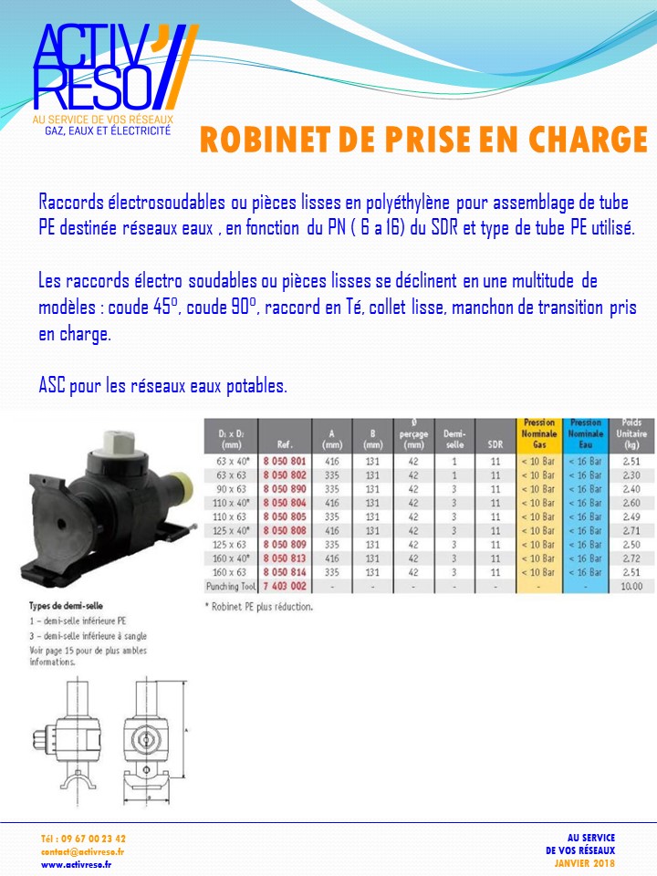 robinet de prise en charge - actvireso
