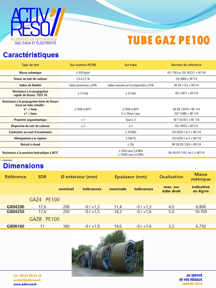 tube gaz pe100 - activereso