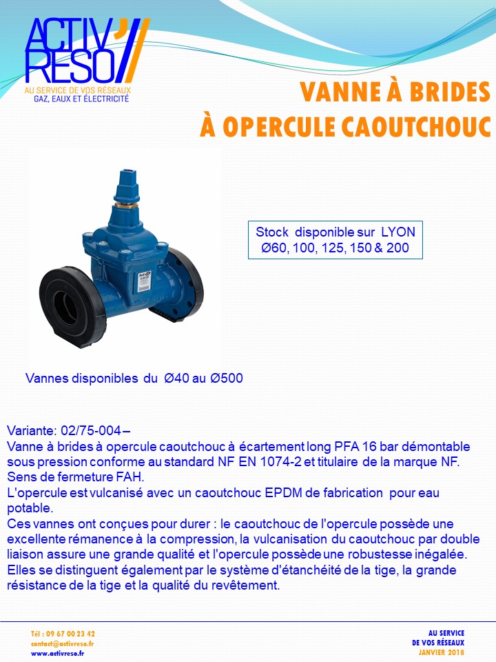 vannes a brides a opercule caoutchouc -activreso