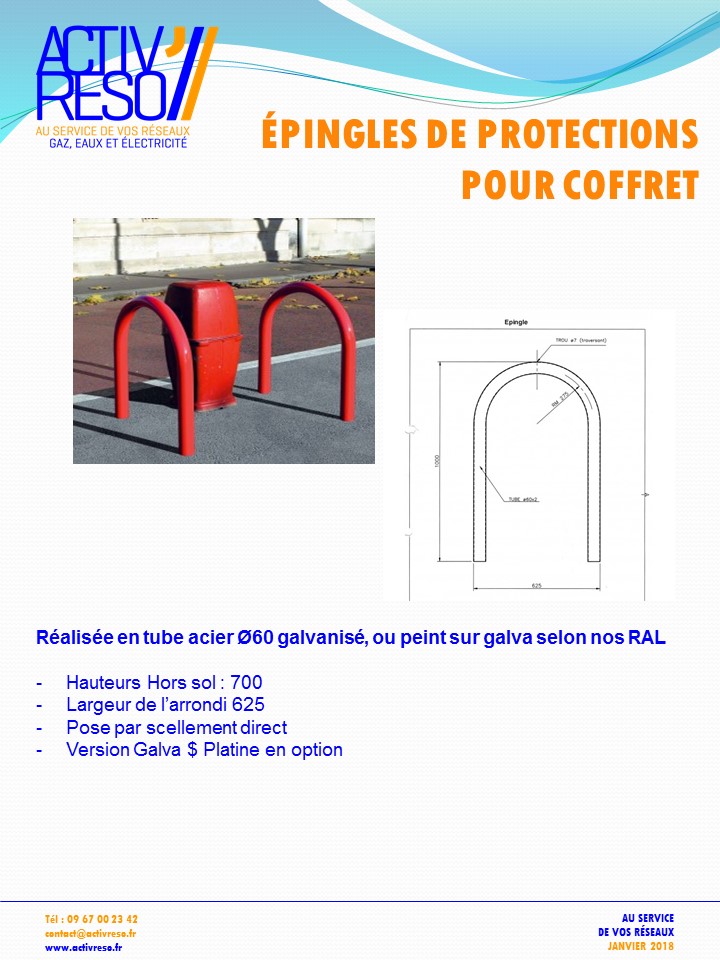 épingles de protectionn coffret - activreso
