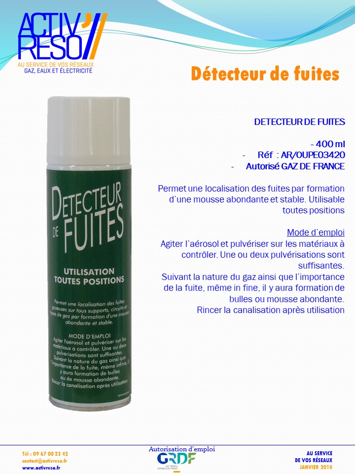 detecteur de fuite - activreso