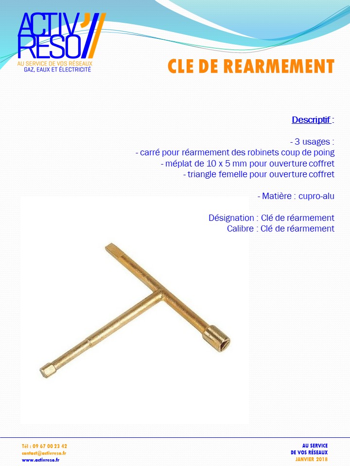 cle de rearmement - activreso