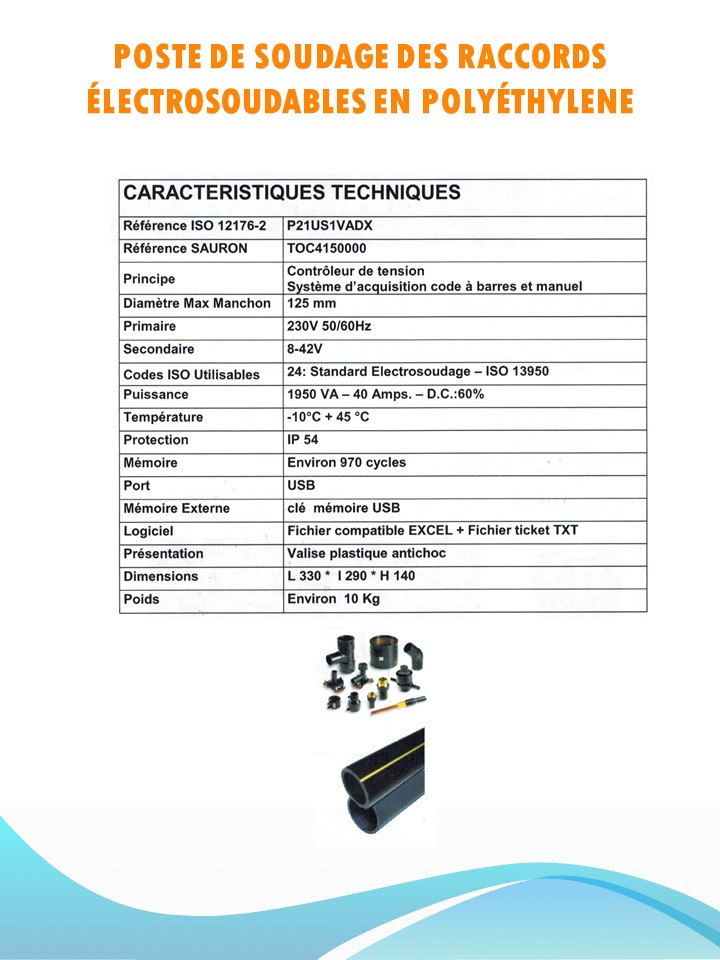 Poste soudage des raccords Esoudable en polyéthylène - activreso