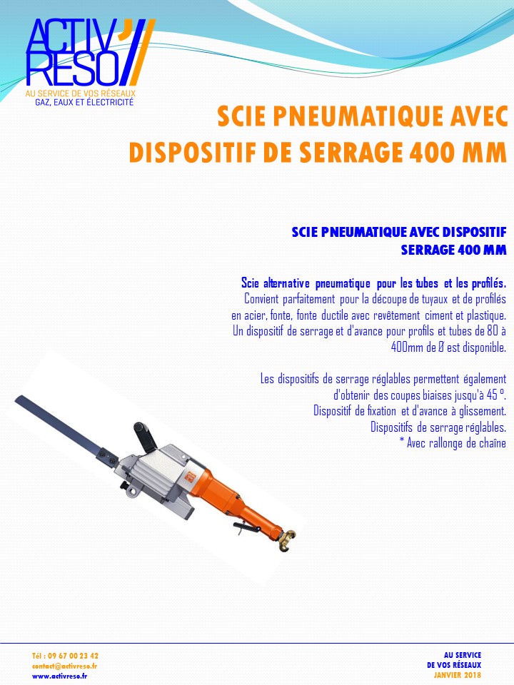 Scie pneumatique avec dispositif - activreso
