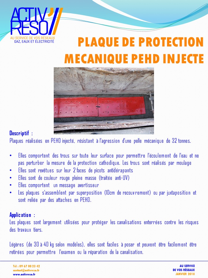 plaque de protection mecanique RTE - activreso